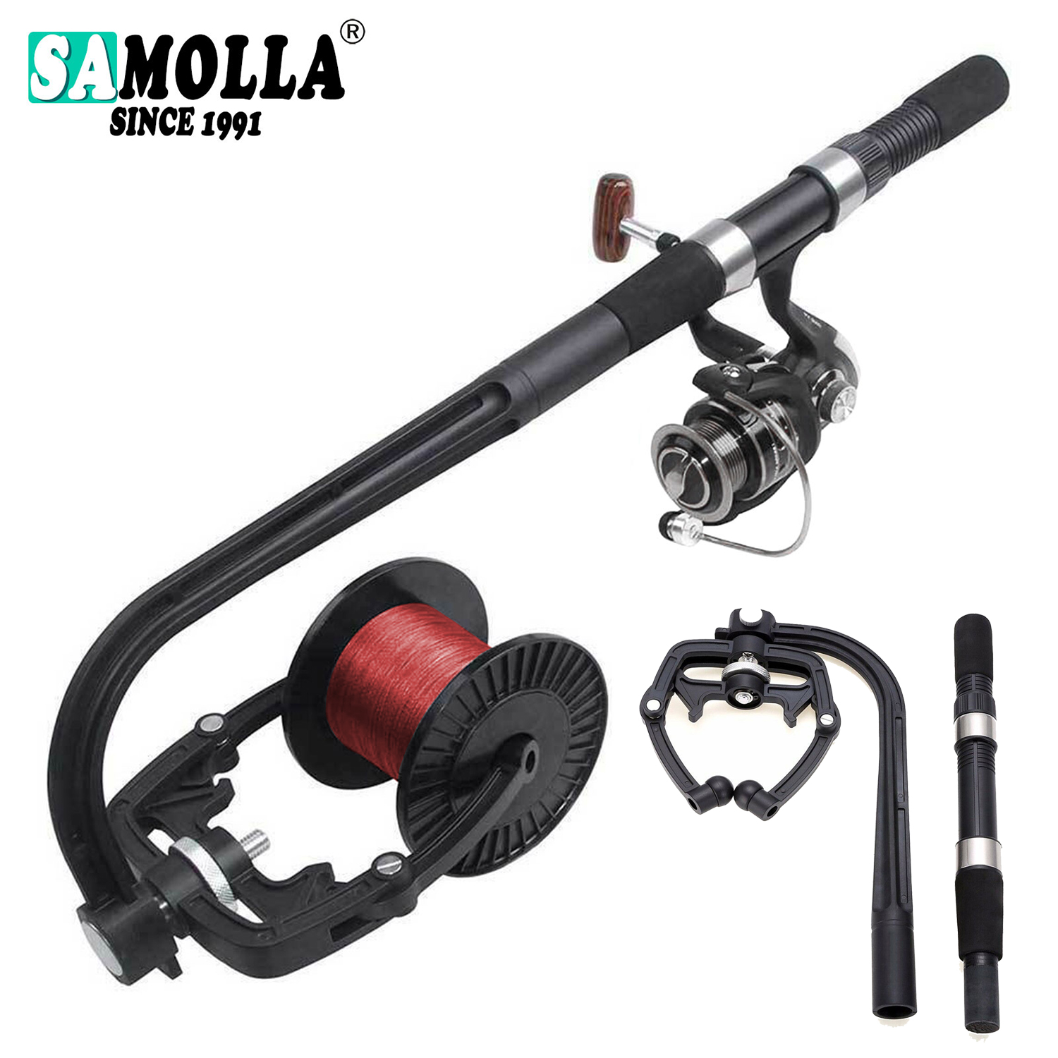 Spinning Reel - รอกตกปลาสปูลเลอร์เอ็นตกปลาสำหรับที่พันสายหมุนเหยื่อแบบพกพา