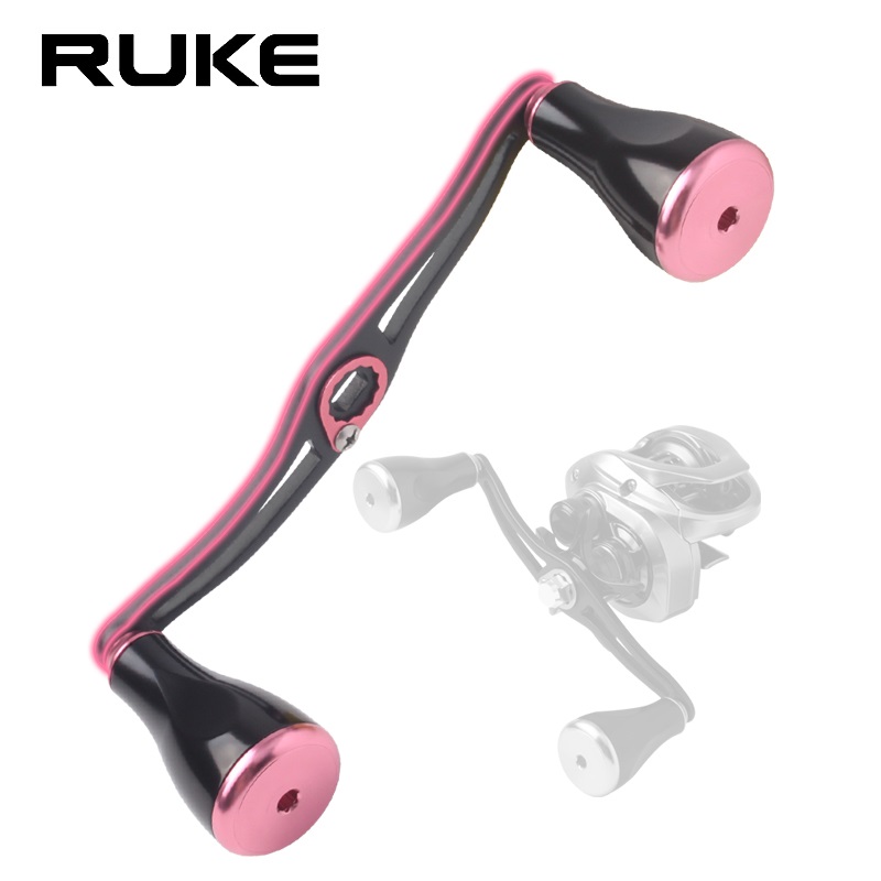 Spincast Reel - Ruke ที่จับแกนหมุนตกปลาอะลูมิเนียมอัลลอยด์ใหม่ยาว130มม., ชุดเจาะรูขนาด7*4/8*5มม. อุปกรณ์ที่จับแกนหมุน DIY