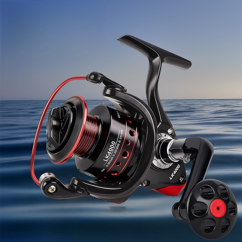 Spinning Reel - รอกตกปลาโลหะขนาดใหญ่ ความจุสูง ระบบเบรกนุ่มนวล ตีไกล สำหรับตกปลาด้วยเหยื่อปลอม ตกปลาแบบลาก