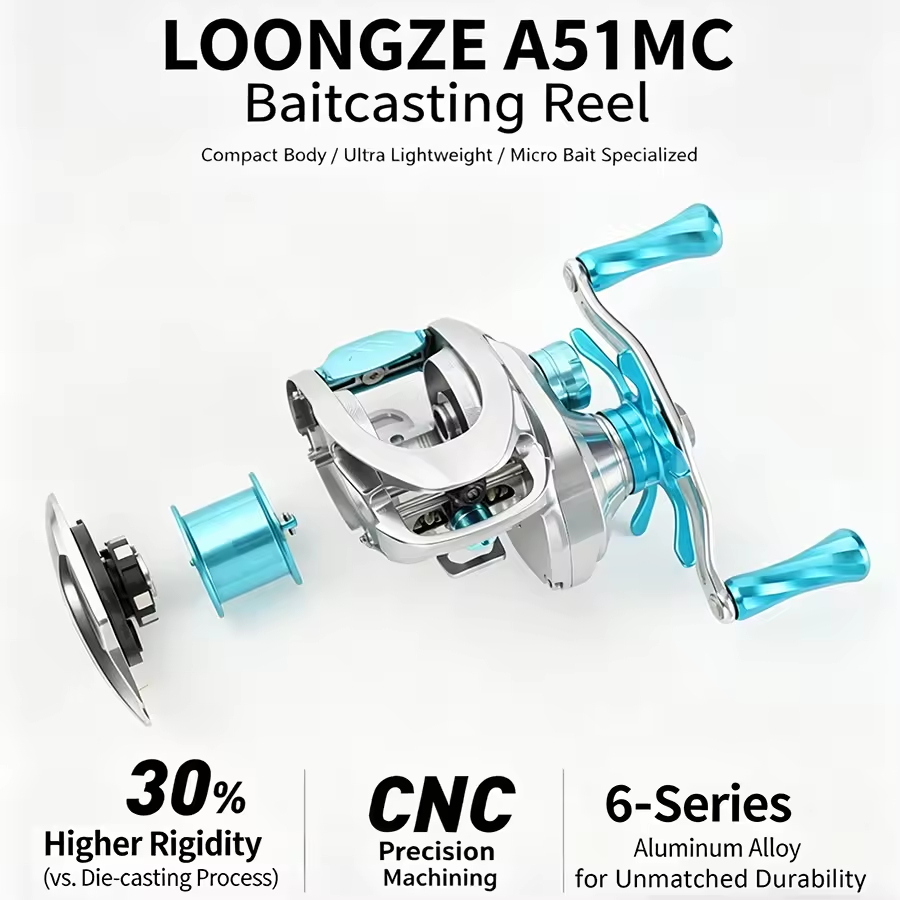 รอกเบทคาสติ้ง LOONGZE A51MC BF - Spincast Reel บทวิจารณ์และราคา