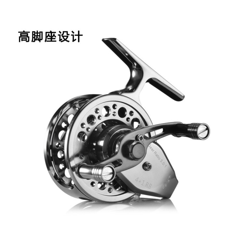 รอกตกปลาหน้าโลหะน้ำหนักเบา ฐาน - Ice Fishing Reel บทวิจารณ์และราคา